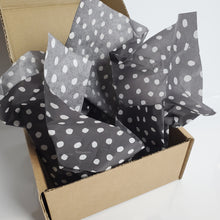 Load image into Gallery viewer, Black spotty tissue paper