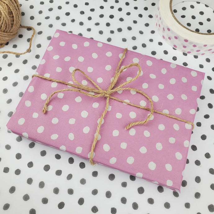 Spotty pink tissue paper