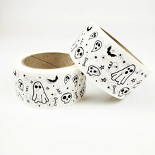 Load image into Gallery viewer, Halloween paper packaging tape - 50mm white
