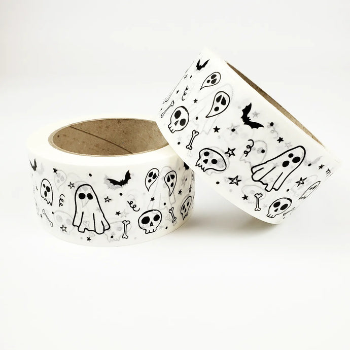 Halloween paper packaging tape - 50mm white