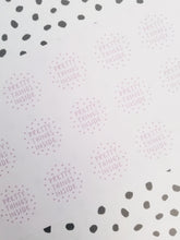 Load image into Gallery viewer, 'Pretty Things Inside' spotty stickers made from 100% recycled paper