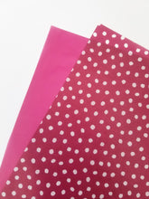Load image into Gallery viewer, Spotty raspberry tissue paper