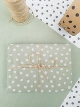 Load image into Gallery viewer, Sage green polka dot tissue paper