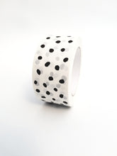 Load image into Gallery viewer, Polka dot paper packaging tape - 50mm white
