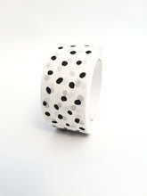 Load image into Gallery viewer, Polka dot paper packaging tape - 50mm white