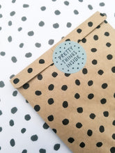 Load image into Gallery viewer, Green spotty stickers made from 100% recycled paper