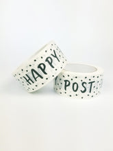 Load image into Gallery viewer, Happy Post paper packaging tape - 50mm white