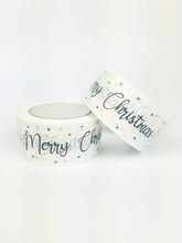 Load image into Gallery viewer, Merry Christmas white paper packaging tape - 50mm
