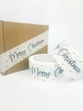 Load image into Gallery viewer, Merry Christmas white paper packaging tape - 50mm