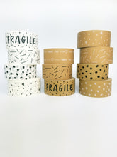 Load image into Gallery viewer, Pack of 12 eco-friendly patterned packaging tapes.
