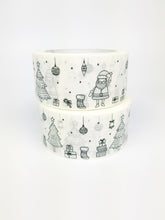 Load image into Gallery viewer, Christmas Scene white paper packaging tape - 50mm