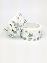 Load image into Gallery viewer, Christmas Scene white paper packaging tape - 50mm