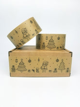 Load image into Gallery viewer, Christmas Scene brown paper packaging tape - 50mm