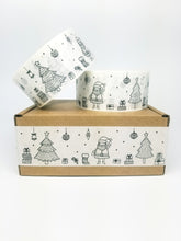 Load image into Gallery viewer, Christmas Scene white paper packaging tape - 50mm