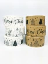 Load image into Gallery viewer, Merry Christmas white paper packaging tape - 50mm
