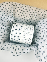 Load image into Gallery viewer, Black & white spotty tissue paper