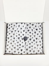 Load image into Gallery viewer, Black hearts tissue paper