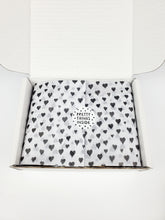 Load image into Gallery viewer, Black hearts tissue paper