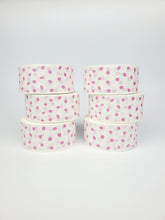 Load image into Gallery viewer, Pink polka dot paper packaging tape - 50mm white