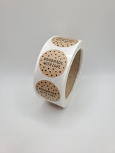 Load image into Gallery viewer, Kraft brown spotty stickers
