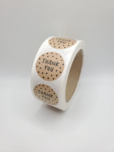 Load image into Gallery viewer, Kraft brown spotty stickers