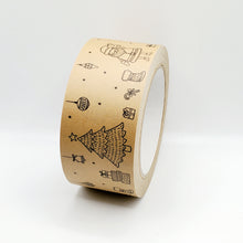 Load image into Gallery viewer, Christmas Scene brown paper packaging tape - 50mm
