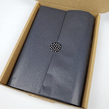 Load image into Gallery viewer, 100% recycled plain black tissue paper