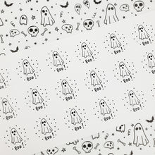 Load image into Gallery viewer, Halloween stickers - ghost design made from 100% recycled paper