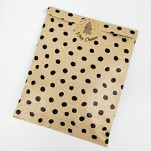 Load image into Gallery viewer, 'Merry Christmas' stickers with Christmas tree design made from Kraft brown paper