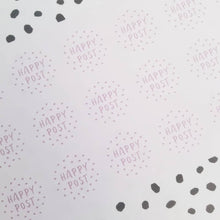 Load image into Gallery viewer, 'Happy Post' spotty stickers made from 100% recycled paper.