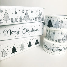 Load image into Gallery viewer, Christmas Scene white paper packaging tape - 50mm