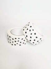 Load image into Gallery viewer, Polka dot paper packaging tape - 50mm white
