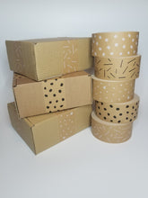 Load image into Gallery viewer, Pack of 6 eco-friendly patterned packaging tapes.