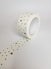 Load image into Gallery viewer, Hearts & spots paper packaging tape - 50mm white