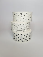 Load image into Gallery viewer, Hearts & spots paper packaging tape - 50mm white