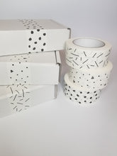 Load image into Gallery viewer, Pack of 6 eco-friendly patterned packaging tapes.
