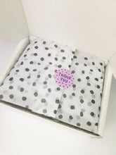 Load image into Gallery viewer, 'Thank You' spotty stickers made from 100% recycled paper.