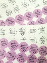 Load image into Gallery viewer, 'Pretty Things Inside' spotty stickers made from 100% recycled paper