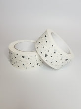 Load image into Gallery viewer, Hearts & spots paper packaging tape - 50mm white