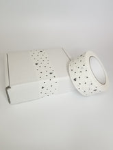 Load image into Gallery viewer, Hearts & spots paper packaging tape - 50mm white
