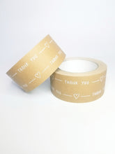 Load image into Gallery viewer, &#39;Thank You&#39; paper packaging tape - 50mm brown
