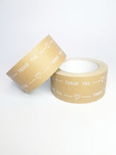 Load image into Gallery viewer, 'Thank You' paper packaging tape - 50mm brown