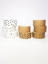 Load image into Gallery viewer, Pack of 6 eco-friendly patterned packaging tapes.