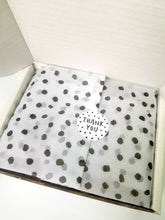 Load image into Gallery viewer, 'Thank You' spotty stickers made from 100% recycled paper.