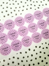 Load image into Gallery viewer, 'Thank You' spotty stickers made from 100% recycled paper.