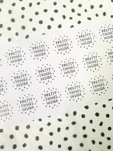 Load image into Gallery viewer, 'Pretty Things Inside' spotty stickers made from 100% recycled paper