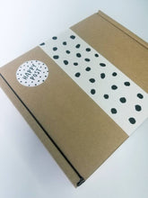 Load image into Gallery viewer, 'Happy Post' spotty stickers made from 100% recycled paper.