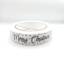 Load image into Gallery viewer, Merry Christmas tape on white paper - 25mm
