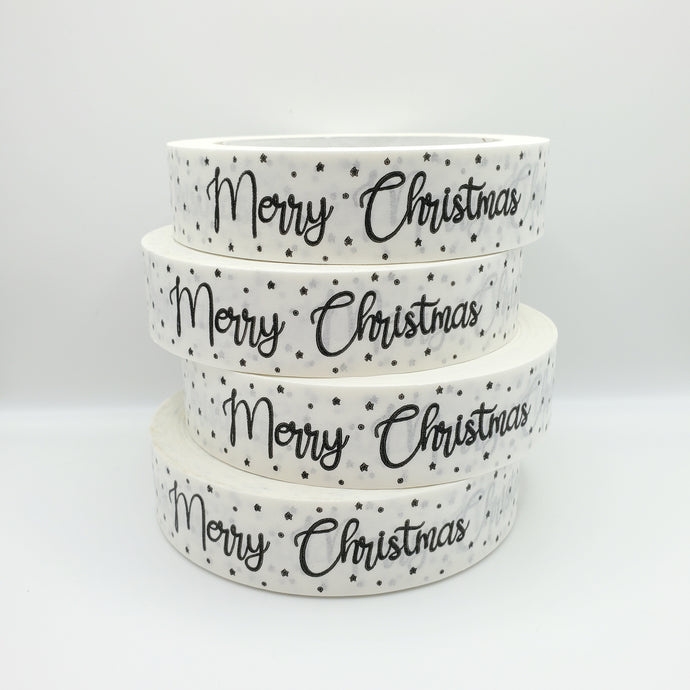 Merry Christmas tape on white paper - 25mm