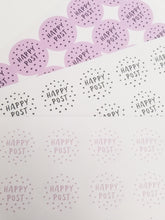 Load image into Gallery viewer, &#39;Happy Post&#39; spotty stickers made from 100% recycled paper.
